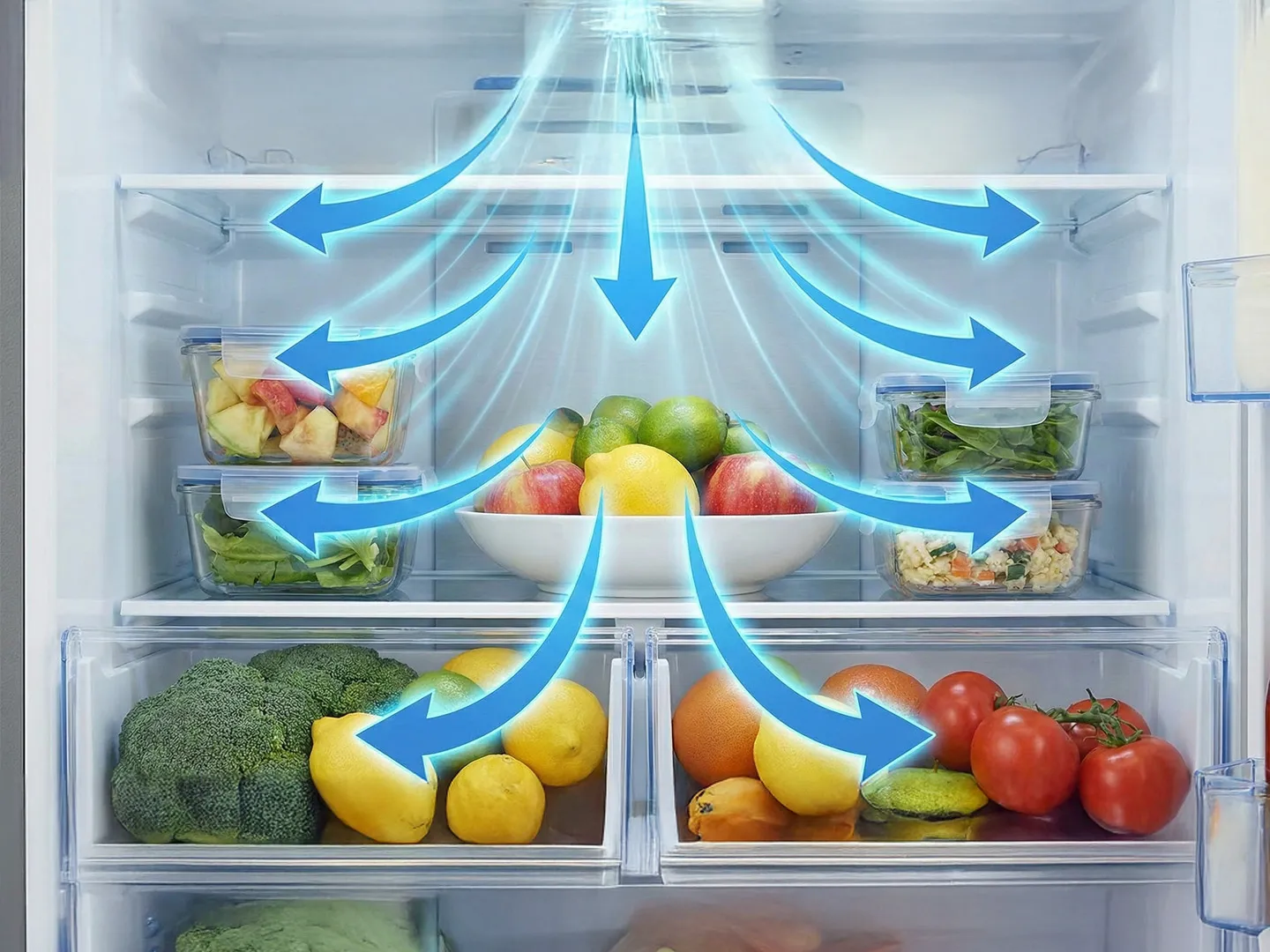 Even Cooling, Top to Bottom.